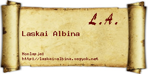 Laskai Albina névjegykártya
